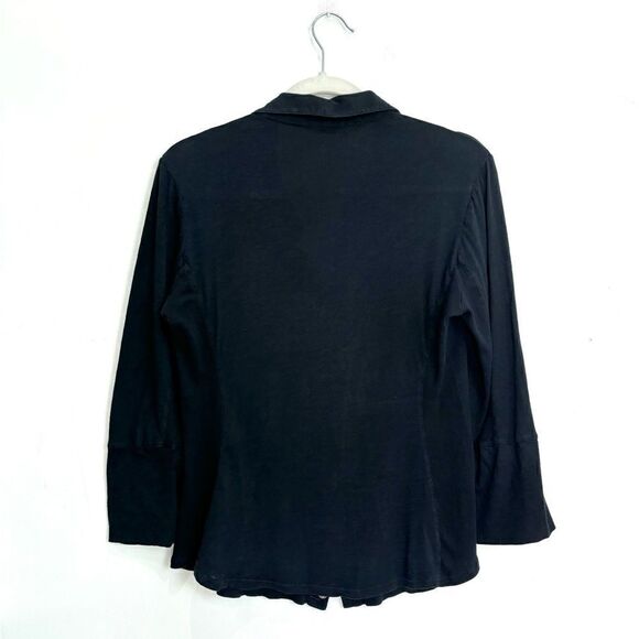 James Perse Contrast Panel Shirt in Black - Picture 7 of 10